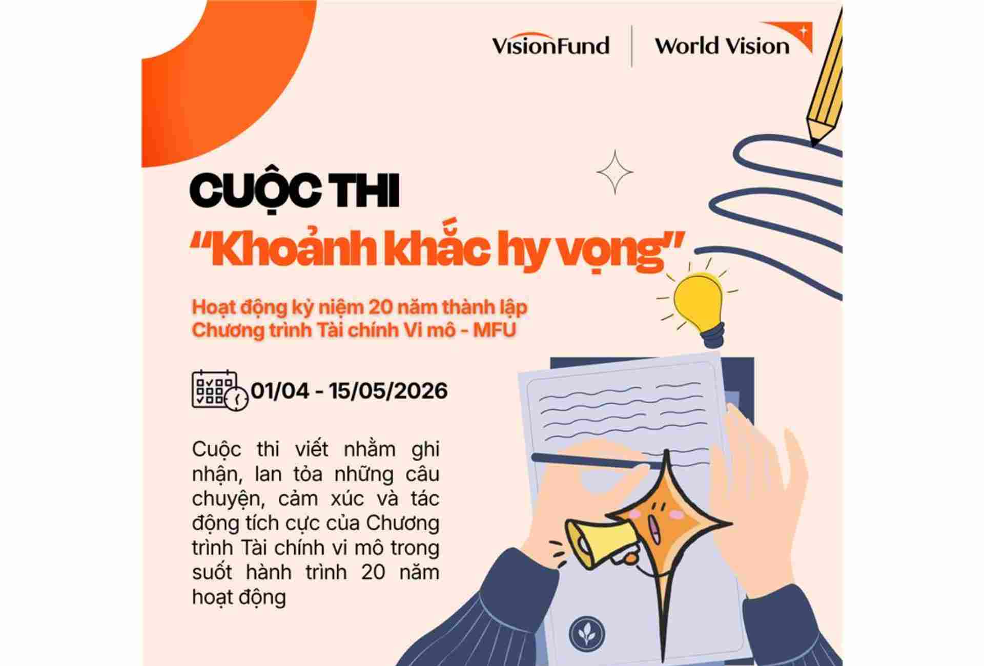THỂ LỆ CUỘC THI “KHOẢNH KHẮC HY VỌNG”